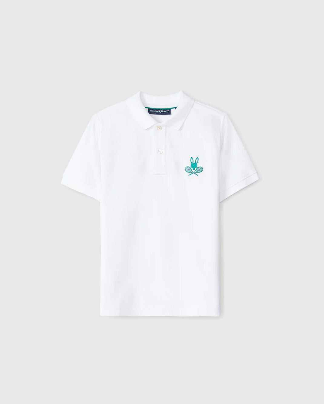 Polos Psycho Bunny Courtside Pique Polo Blanche Enfant | LKC-67870129